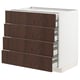 METOD / MAXIMERA Base cb 4 frnts/2 low/3 md drwrs, white/Sinarp brown, 90x60x80 cm