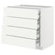 METOD / MAXIMERA Base cb 4 frnts/2 low/3 md drwrs, white/Vallstena white, 90x60x80 cm