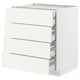 METOD / MAXIMERA Base cb 4 frnts/2 low/3 md drwrs, white/Vallstena white, 75x60x80 cm