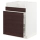 METOD / MAXIMERA Base cb f HAVSEN snk/3 frnts/2 drws, white Askersund/dark brown ash effect, 60x60x80 cm