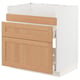 METOD / MAXIMERA Base cb f HAVSEN snk/3 frnts/2 drws, white/Vedhamn oak, 80x60x80 cm