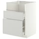 METOD / MAXIMERA Base cb f hob/fish grill/2 drawers, white/Aspudden light grey, 60x60x80 cm