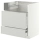 METOD / MAXIMERA Base cb f hob/fish grill/2 drawers, white/Aspudden light grey, 75x60x80 cm