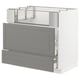 METOD / MAXIMERA Base cb f hob/fish grill/2 drawers, white/Bodbyn grey, 90x60x80 cm