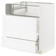 METOD / MAXIMERA Base cb f hob/fish grill/2 drawers, white Enköping/white wood effect, 75x60x80 cm