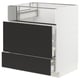 METOD / MAXIMERA Base cb f hob/fish grill/2 drawers, white/Nickebo matt anthracite, 75x60x80 cm