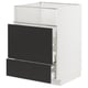 Option: METOD / MAXIMERA Base cb f hob/fish grill/2 drawers, white/Nickebo matt anthracite, 60x60x80 cm