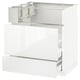 METOD / MAXIMERA Base cb f hob/fish grill/2 drawers, white/Ringhult white, 75x60x80 cm