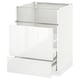 METOD / MAXIMERA Base cb f hob/fish grill/2 drawers, white/Ringhult white, 60x60x80 cm