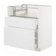METOD / MAXIMERA Base cb f hob/fish grill/2 drawers, white/Stensund white, 75x60x80 cm