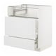 METOD / MAXIMERA Base cb f hob/fish grill/2 drawers, white/Stensund white, 75x60x80 cm
