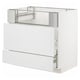 METOD / MAXIMERA Base cb f hob/fish grill/2 drawers, white/Stensund white, 90x60x80 cm