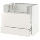 METOD / MAXIMERA Base cb f hob/fish grill/2 drawers, white/Veddinge white, 90x60x80 cm
