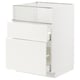 METOD / MAXIMERA Base cb f hob/fish grill/2 drawers, white/Veddinge white, 60x60x80 cm