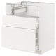 METOD / MAXIMERA Base cb f hob/fish grill/2 drawers, white/Veddinge white, 75x60x80 cm