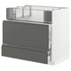 METOD / MAXIMERA Base cb f hob/fish grill/2 drawers, white/Voxtorp dark grey, 90x60x80 cm