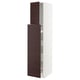 METOD / MAXIMERA Hc w p-o func 1dr/4drw, white Askersund/dark brown ash effect, 40x60x200 cm