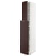 METOD / MAXIMERA Hc w p-o func 4drw/1dr/2shlv, white Askersund/dark brown ash effect, 40x60x220 cm