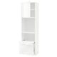 METOD / MAXIMERA Hi cab w pull-out shelf/drawer/door, white/Ringhult white, 60x41x200 cm