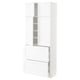 METOD / MAXIMERA Hi cab w shlvs/2 drawers/4 doors, white Enköping/white wood effect, 80x41x200 cm
