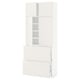 METOD / MAXIMERA Hi cab w shlvs/2 drawers/4 doors, white/Veddinge white, 80x41x200 cm
