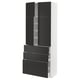 METOD / MAXIMERA Hi cab w shlvs/3drawers/4 doors, white/Nickebo matt anthracite, 80x41x200 cm