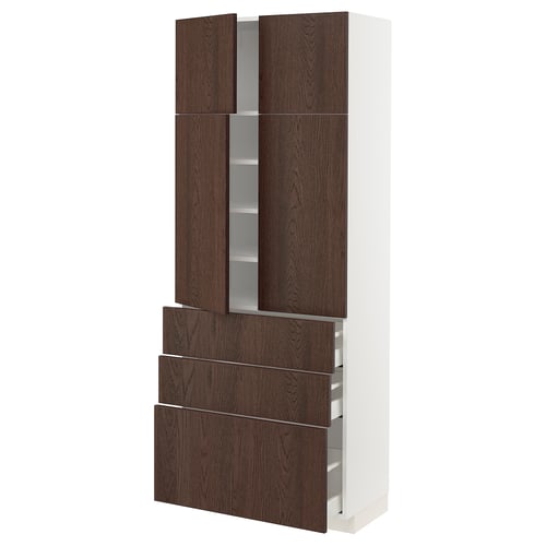 White-METOD-kitchen-unit-dark-brown-oak.