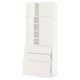 METOD / MAXIMERA Hi cab w shlvs/3drawers/4 doors, white/Veddinge white, 80x41x200 cm