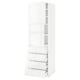 METOD / MAXIMERA Hi cab w shlvs/4 drawers/2 doors, white/Ringhult white, 60x60x200 cm