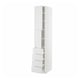 METOD / MAXIMERA Hi cab w shlvs/4 drawers/2 doors, white/Stensund white, 40x60x220 cm