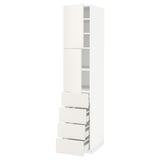 METOD / MAXIMERA Hi cab w shlvs/4 drawers/2 doors, white/Veddinge white, 40x60x200 cm