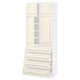 METOD / MAXIMERA Hi cab w shlvs/4 drawers/4 doors, white/Bodbyn off-white, 80x41x200 cm
