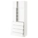 METOD / MAXIMERA Hi cab w shlvs/4 drawers/4 doors, white Enköping/white wood effect, 80x41x200 cm