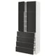 METOD / MAXIMERA Hi cab w shlvs/4 drawers/4 doors, white/Nickebo matt anthracite, 80x41x200 cm