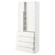 METOD / MAXIMERA Hi cab w shlvs/4 drawers/4 doors, white/Vallstena white, 80x41x200 cm