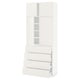 METOD / MAXIMERA Hi cab w shlvs/4 drawers/4 doors, white/Veddinge white, 80x41x200 cm