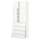 Option: METOD / MAXIMERA Hi cab w shlvs/4 drawers/4 doors, white/Voxtorp matt white, 80x41x200 cm