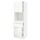 METOD / MAXIMERA Hi cb f micro w 2 drawers/2 doors, white/Voxtorp matt white, 60x60x200 cm