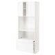 METOD / MAXIMERA Hi cb w pull-out shelf/drawer/2 drs, white Enköping/white wood effect, 80x41x200 cm