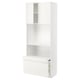 Option: METOD / MAXIMERA Hi cb w pull-out shelf/drawer/2 drs, white/Vallstena white, 80x41x200 cm