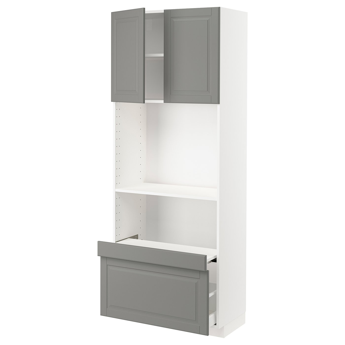METOD / MAXIMERA Hi cb w pull-out shelf/drawer/2 drs ...