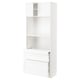 METOD / MAXIMERA Hi cb w pull-out shlf/2 drwrs/2 drs, white Enköping/white wood effect, 80x41x200 cm