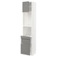 METOD / MAXIMERA Hi cb w pull-out shlf/2 drwrs/door, white/Bodbyn grey, 40x41x200 cm