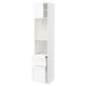 METOD / MAXIMERA Hi cb w pull-out shlf/2 drwrs/door, white Enköping/white wood effect, 40x41x200 cm
