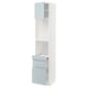 METOD / MAXIMERA Hi cb w pull-out shlf/2 drwrs/door, white/Kallarp light grey-blue, 40x41x200 cm