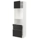 METOD / MAXIMERA Hi cb w pull-out shlf/2 drwrs/door, white/Nickebo matt anthracite, 60x41x200 cm