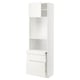 Option: METOD / MAXIMERA Hi cb w pull-out shlf/2 drwrs/door, white/Vallstena white, 60x41x200 cm