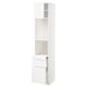 METOD / MAXIMERA Hi cb w pull-out shlf/2 drwrs/door, white/Voxtorp high-gloss/white, 40x41x200 cm