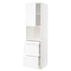 METOD / MAXIMERA High cab f micro w door/3 drawers, white Enköping/white wood effect, 60x60x220 cm