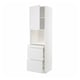 METOD / MAXIMERA High cab f micro w door/3 drawers, white/Stensund white, 60x60x220 cm